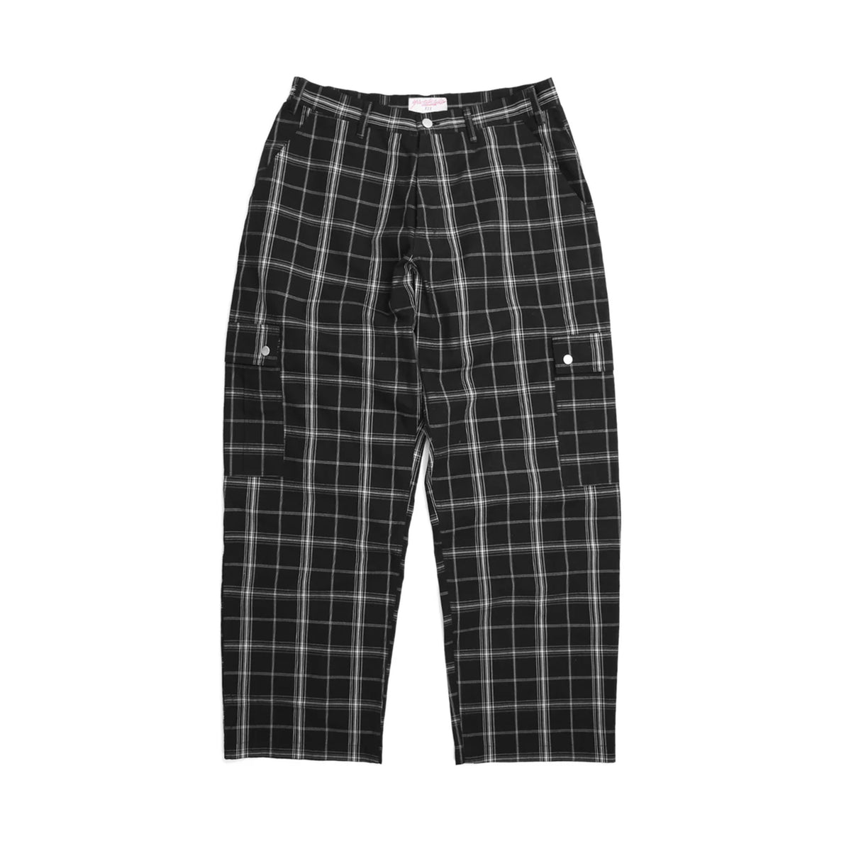 YARDSALE YS Plaid Cargos Black