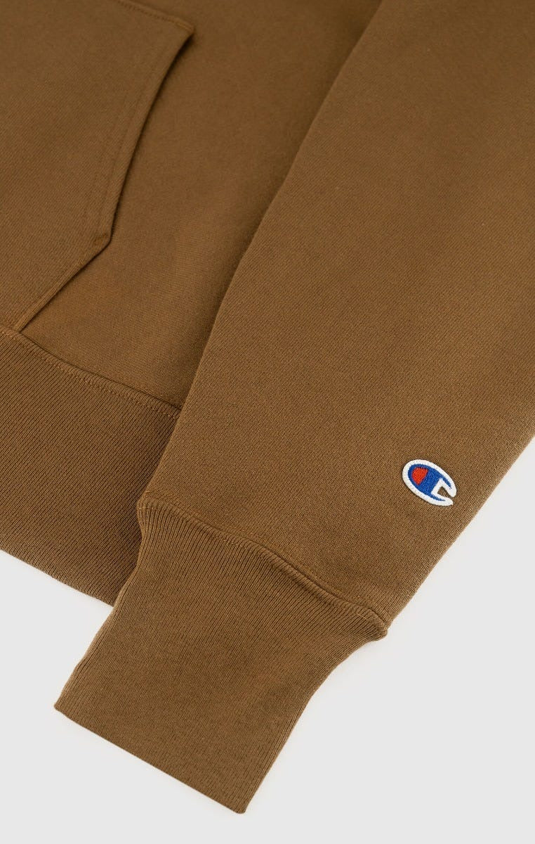 CHAMPION Reverse Weave Hoodie Made in USA Brown