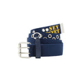 RASSVET Woven Grommet Keychain Belt Navy