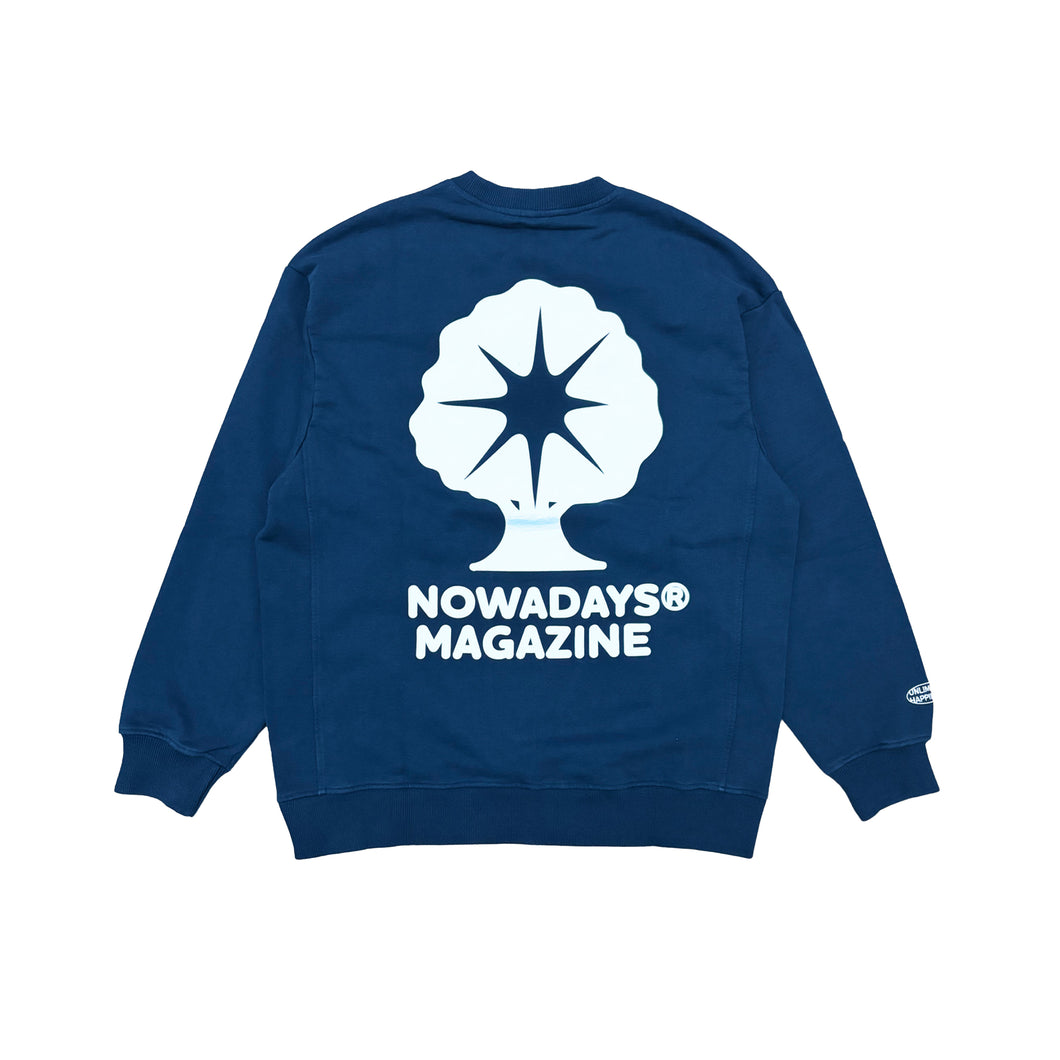 NOWADAYS MAGAZINE Tree Of Life Crewneck Navy