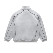 Cargar imagen en el visor de la galería, GRAND COLLECTION Quarter Zip Sweatshirt Ash Grey
