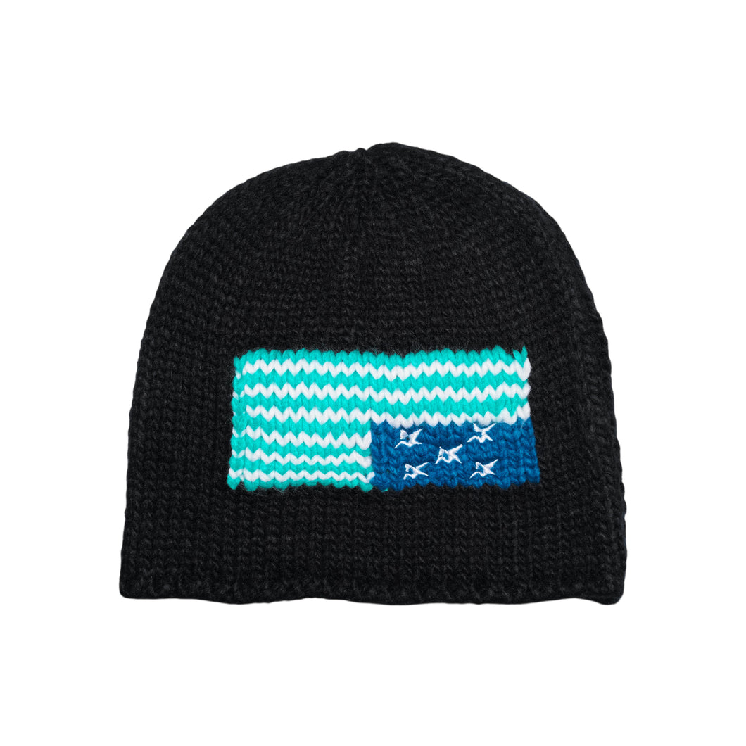 CARPET COMPANY Knit Flag Beanie Black