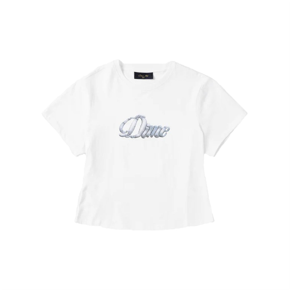 DIME Cursive Denim Tee White