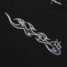 Load image into Gallery viewer, YARDSALE Phantasy Flame Tee Black
