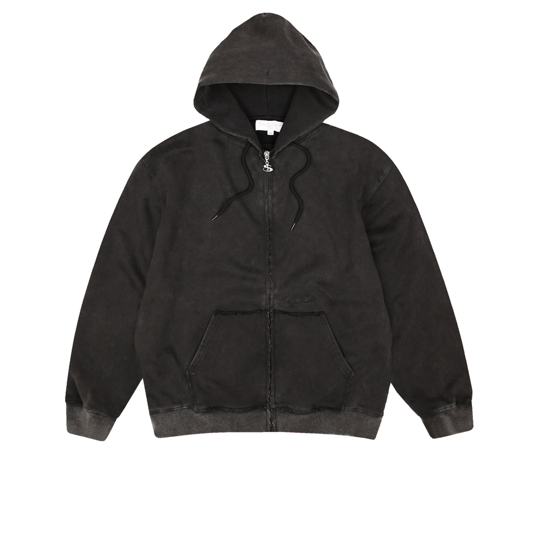 YARDSALE Raw Edge Hood Black