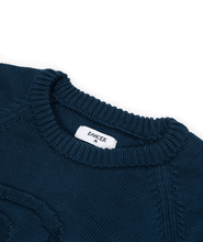 將圖片載入圖庫檢視器 DANCER Triple Logo Knit Navy
