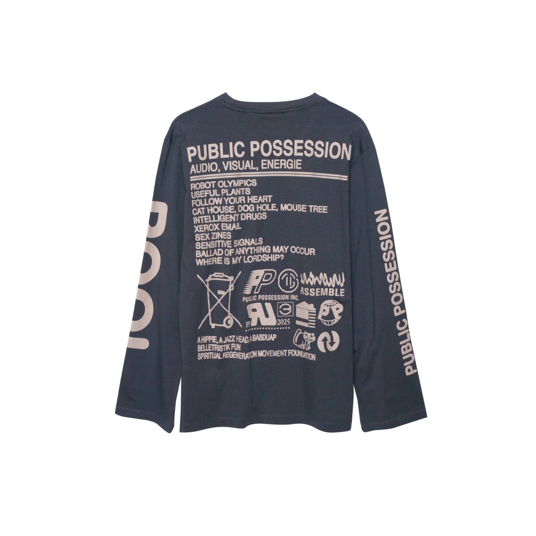 PUBLIC POSSESSION Planet PP Long Sleeve India Ink