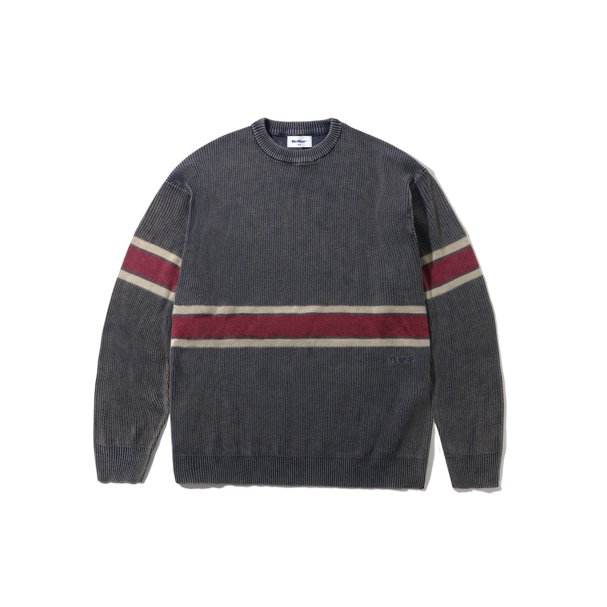 BUTTER GOODS Break Knit Sweater Washed Navy
