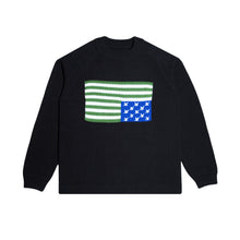 Load image into Gallery viewer, CARPET COMPANY Flag Woven Sweater Black
