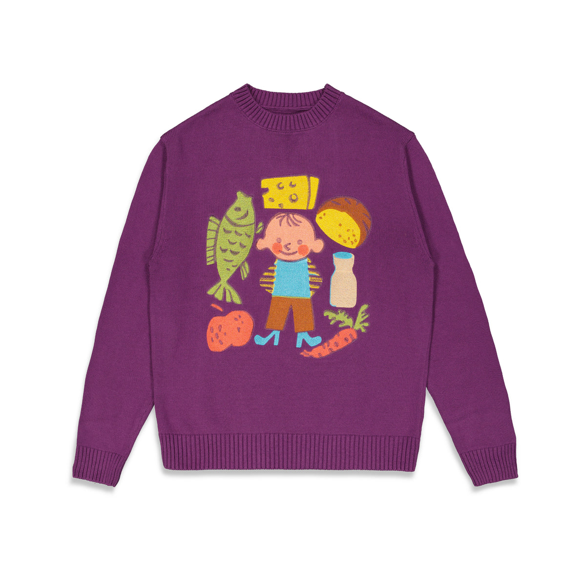 THE LOOSE COMPANY Food Knitted Sweat Purple
