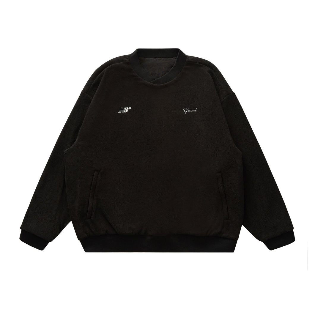 GRAND COLLECTION x NEW BALANCE Felpa antivento in pile polare nera