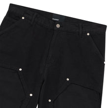 Carica l&#39;immagine nel visualizzatore di Gallery, Pantaloni da lavoro RASSVET con doppio ginocchio effetto consumato, neri
