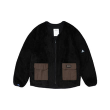 Charger l&#39;image dans la galerie, DEVA STATES Overcast Sherpa Linen Jacket Black
