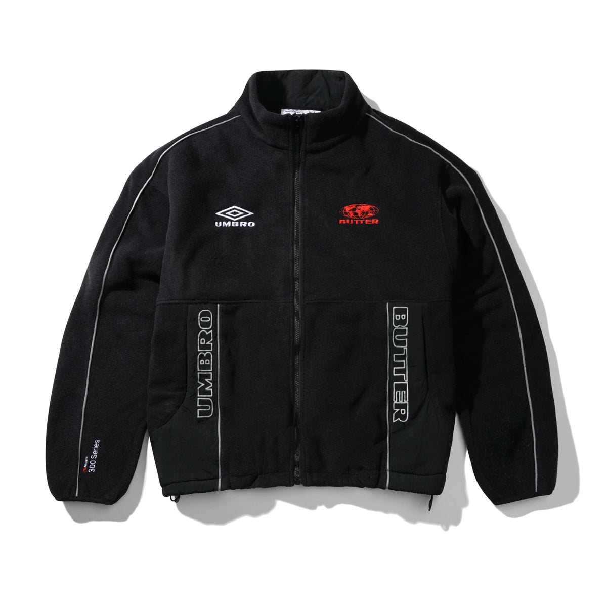 BUTTER GOODS x UMBRO Polartec Zip-Thru Jacket Black