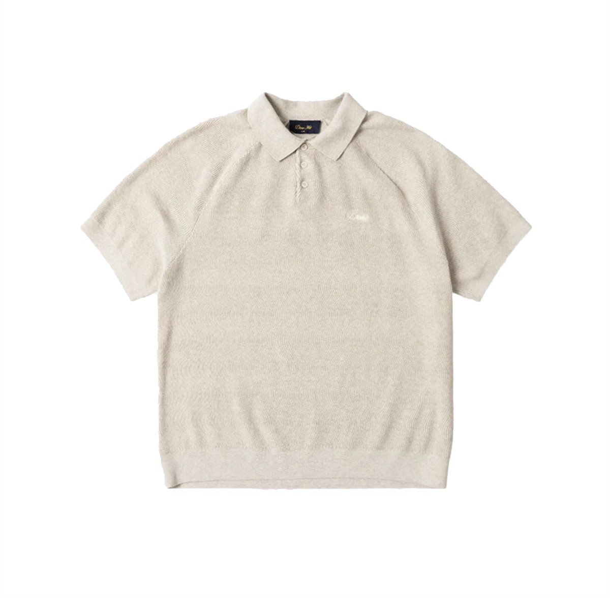 DIME Cable Knit Polo Oatmeal