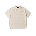 DIME Cable Knit Polo Oatmeal