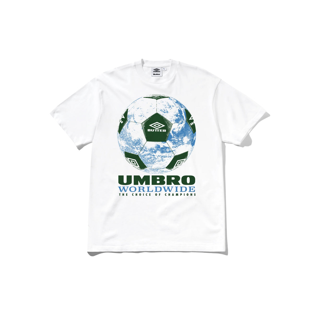 BUTTER GOODS x UMBRO World Game Tee White