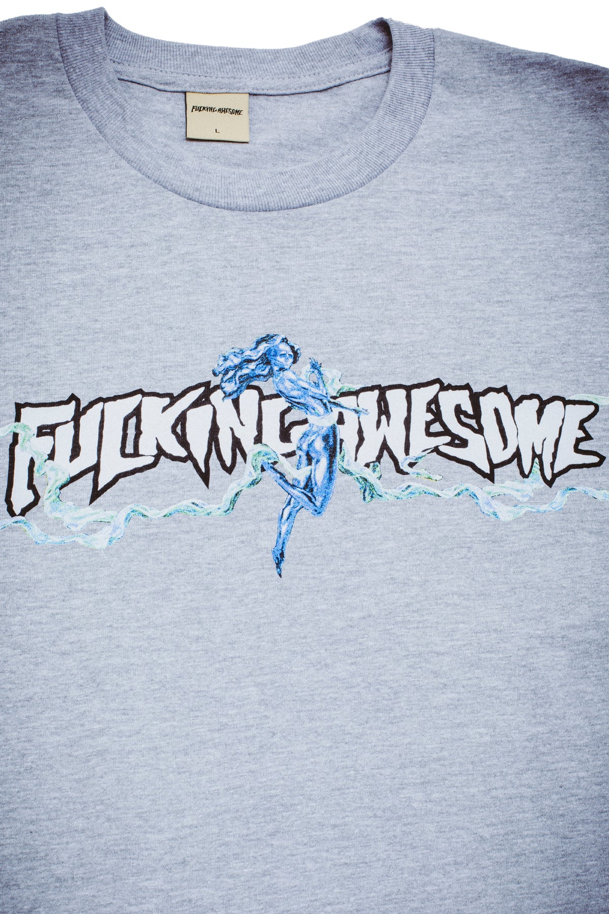 FUCKING AWESOME Baskin Ribbons Short Sleeve Tee Heather Grey