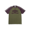 BUTTER GOODS x UMBRO Diamond Logo Raglan Tee Army/Eggplant
