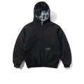 BUTTER GOODS Plaid Lined Zip-Thru Hood Black