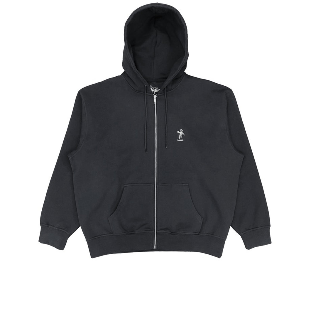 Felpa con cappuccio e zip con logo DANCER OG nera