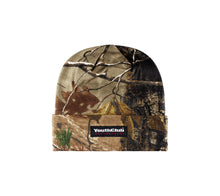 Load image into Gallery viewer, YOUTH CLUB This Is Hell Beanie Green Realtree AP
