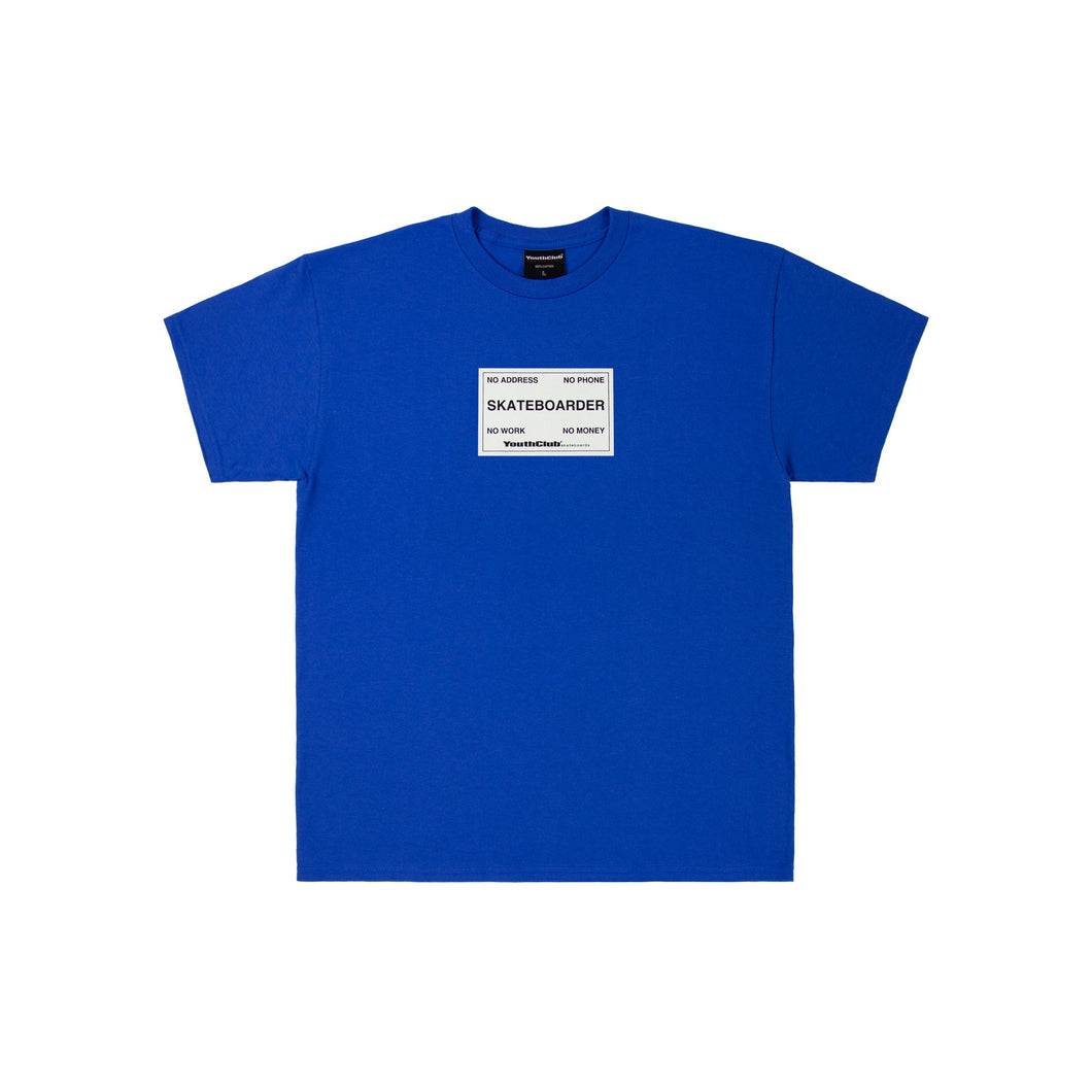 YOUTH CLUB Business Card Tee Royal Blue